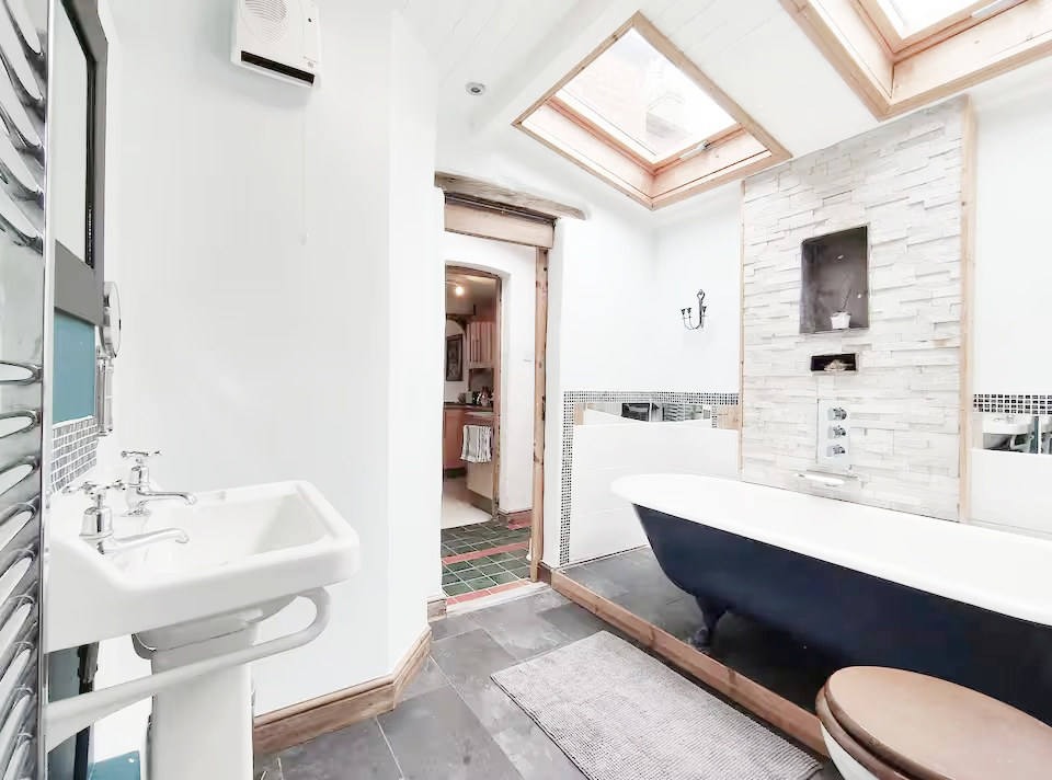 The cast-iron bath