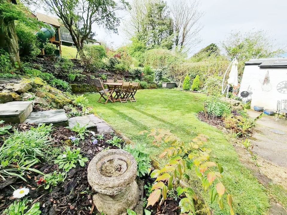 The south-facing garden